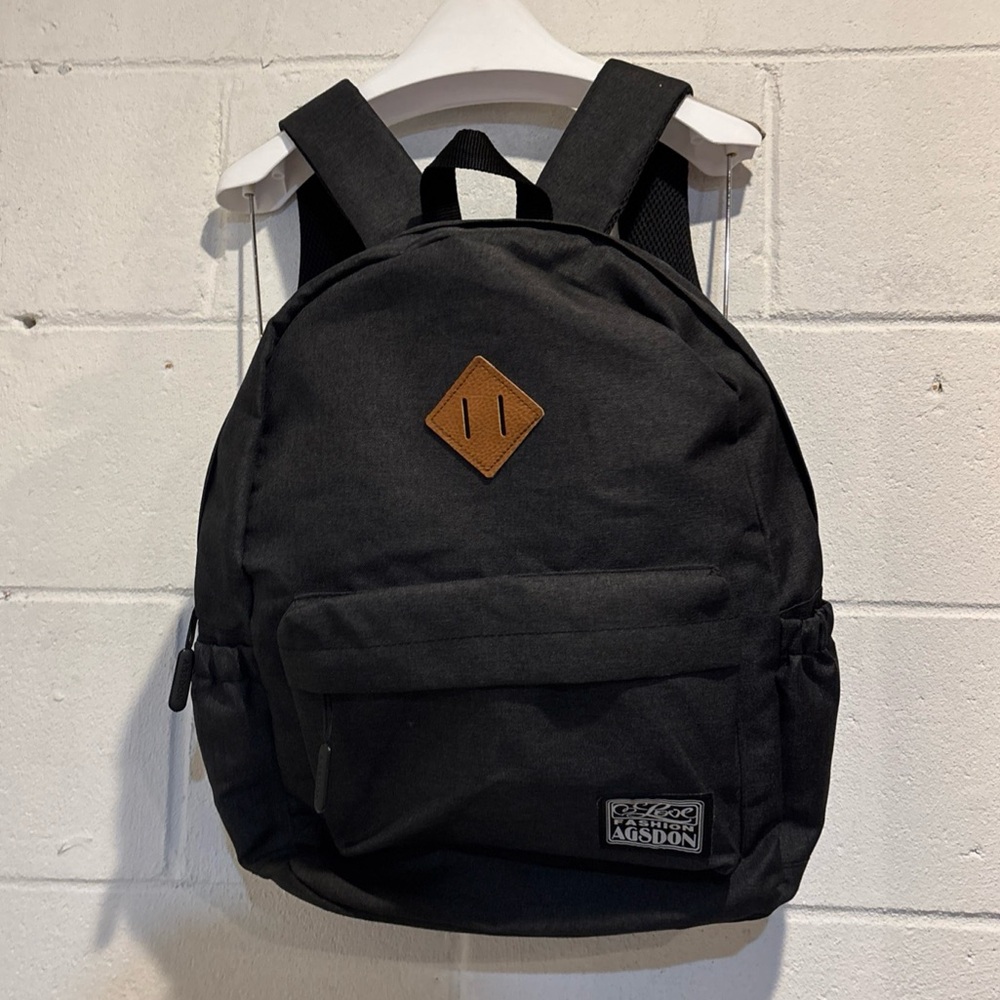 Women’s girls black backpack book bag Agsdon top handle